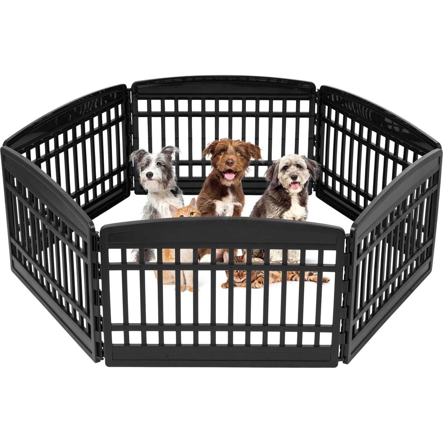 IRIS USA 6 Panel Exercise Pet Playpen with Door