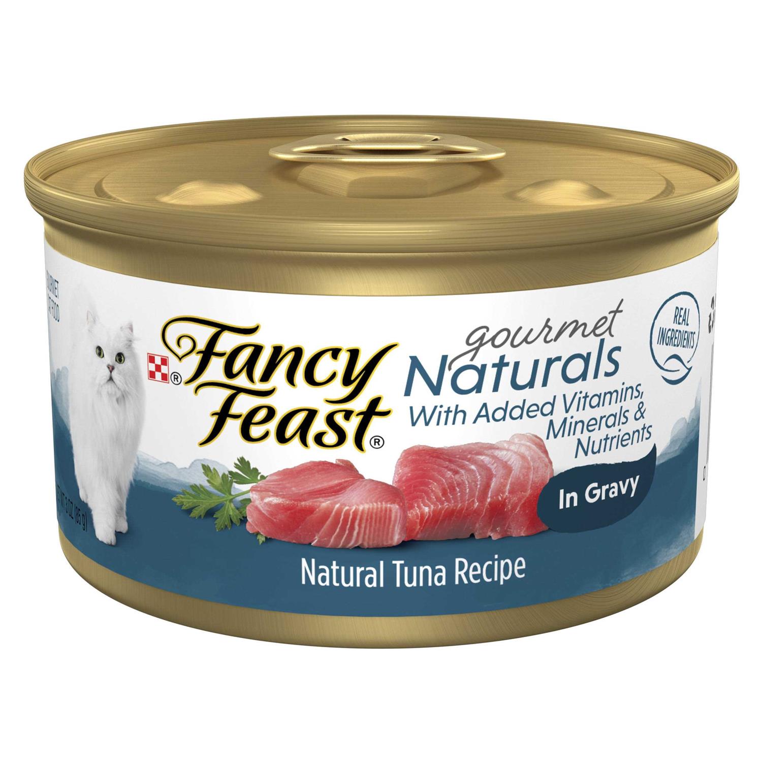 Fancy Feast Gourmet Naturals Tuna Recipe in Gravy Wet Cat Food