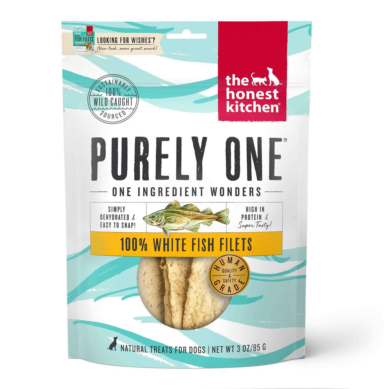 The Honest Kitchen Dog & Cat Treats Wishes Filets White Fish