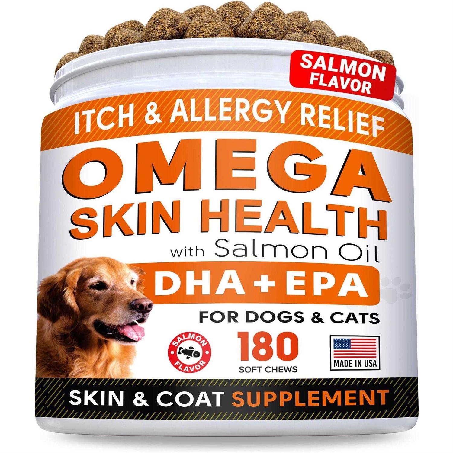 StrellaLab Fish Oil Omega 3 Treats for Dogs