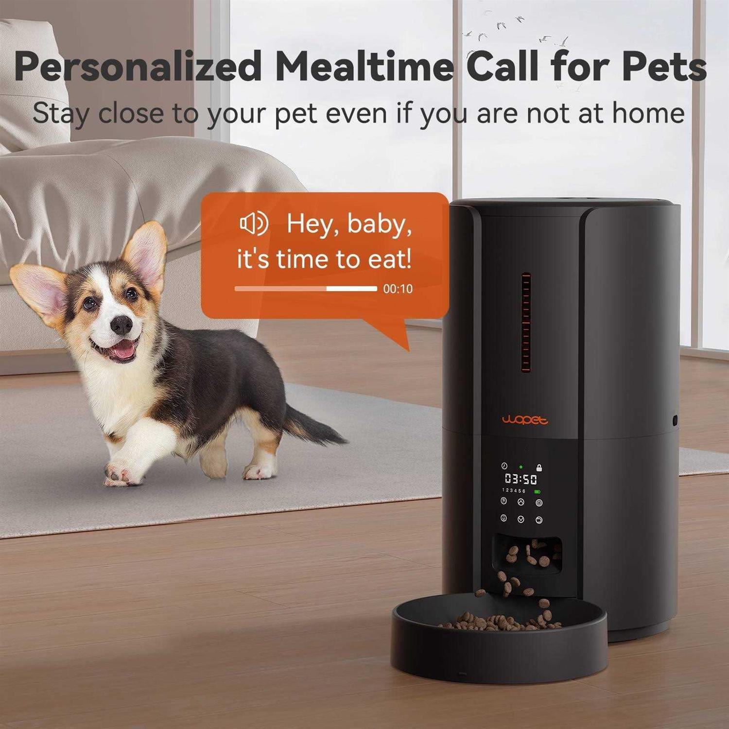 WOPET Automatic Dog Feeders Cat Food Dispenser With Desiccant Bag