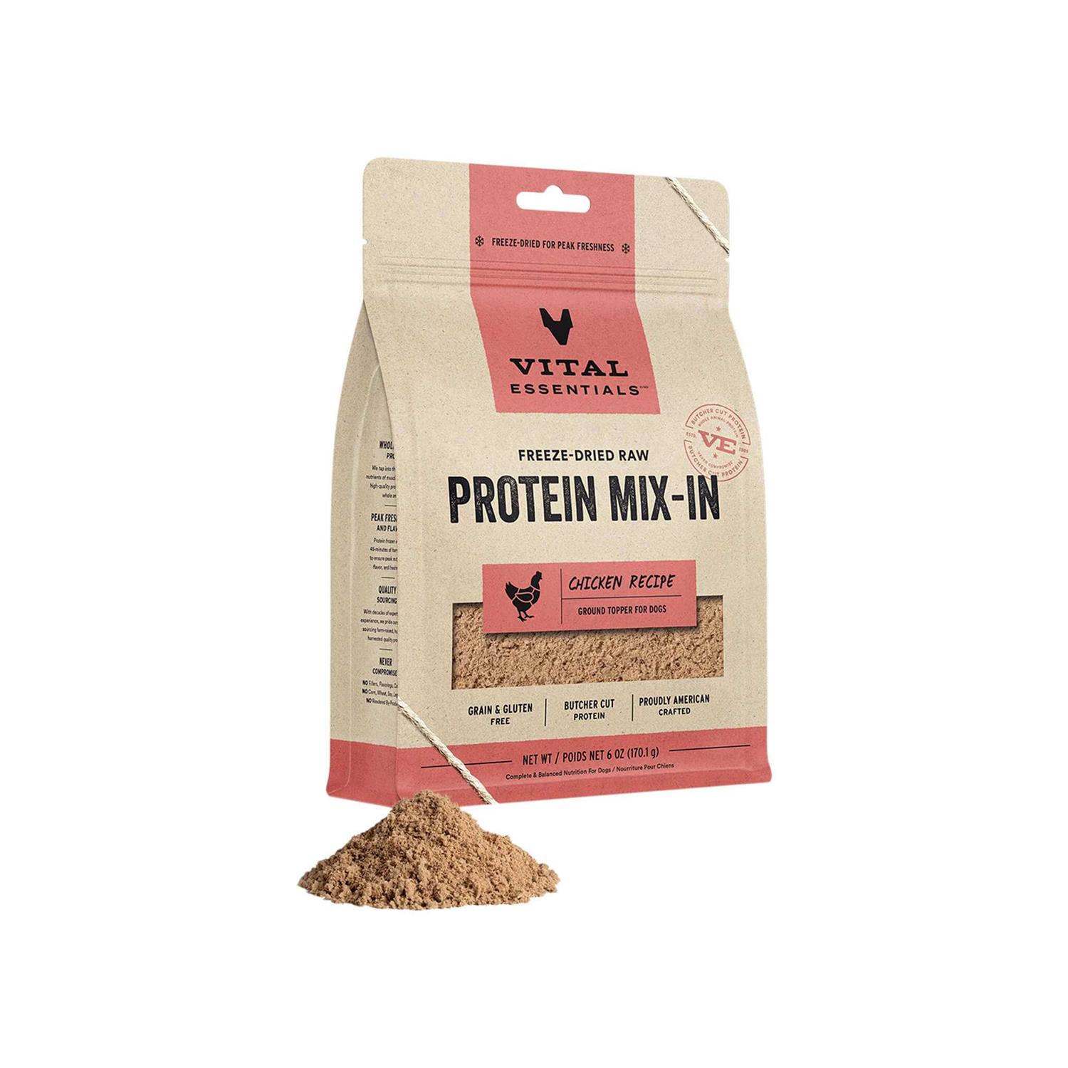 Vital Essentials Freeze-Dried Raw Protein Mix-In Ground Chicken Topper