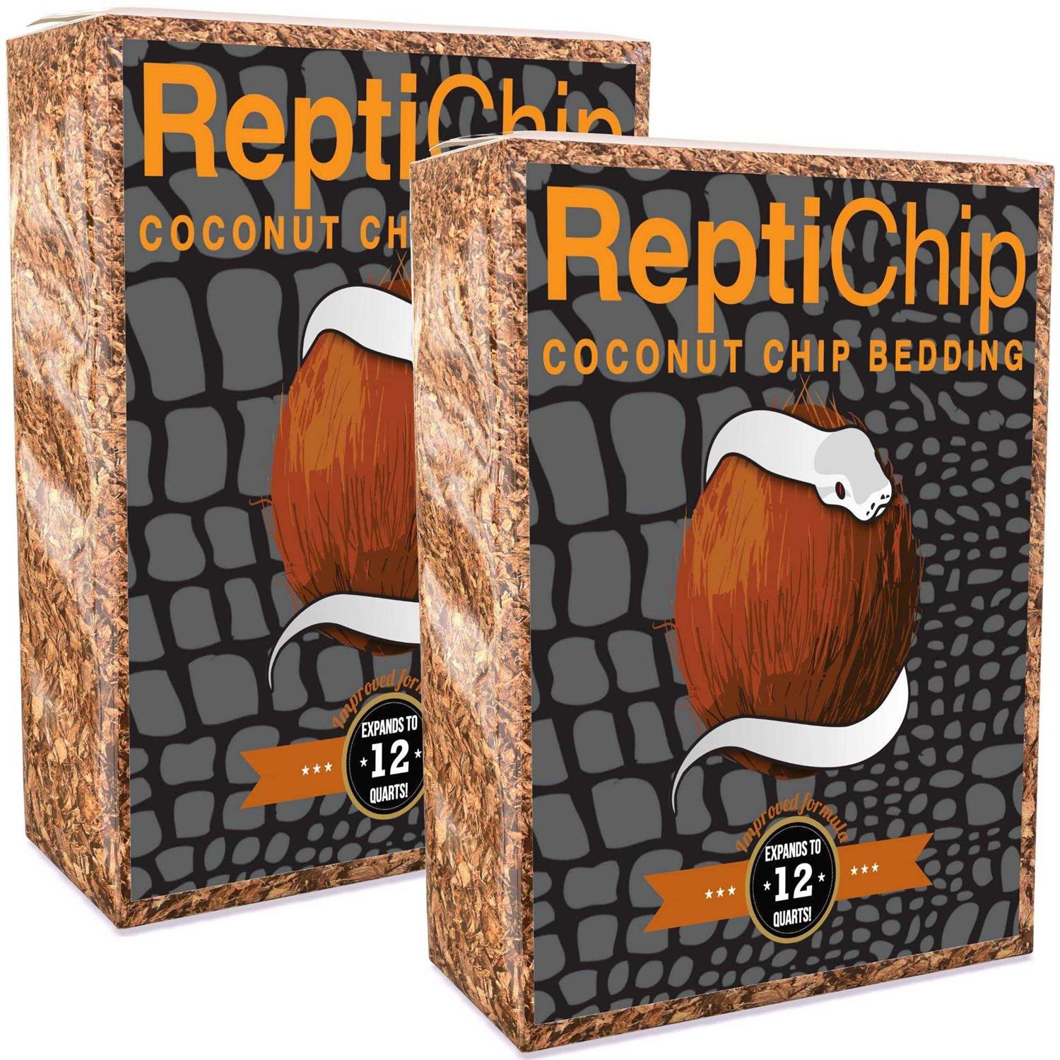Reptichip Coconut Substrate for Reptiles Loose Coarse Coconut Husk Chip Reptile Bedding