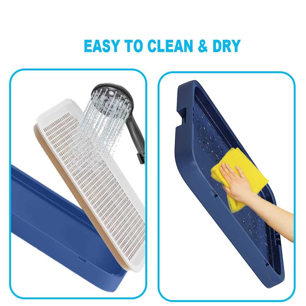 fshns pee pad tray for medium and small dogs little puppy indoor potty training pad holder with pee wall for male dogs