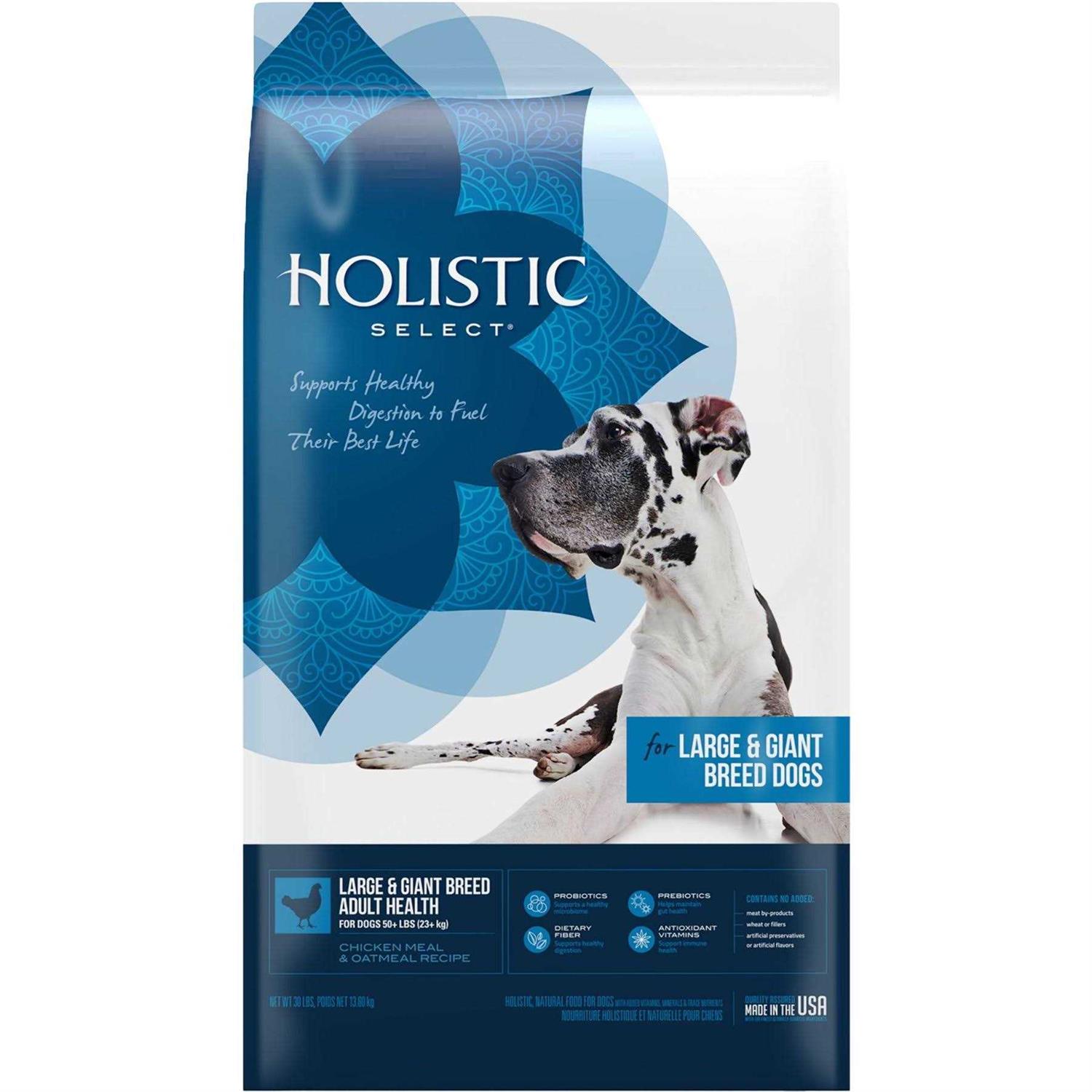 Holistic Select Large & Giant Breed Adult Health Chicken Meal & Oatmeal Dry Dog Food