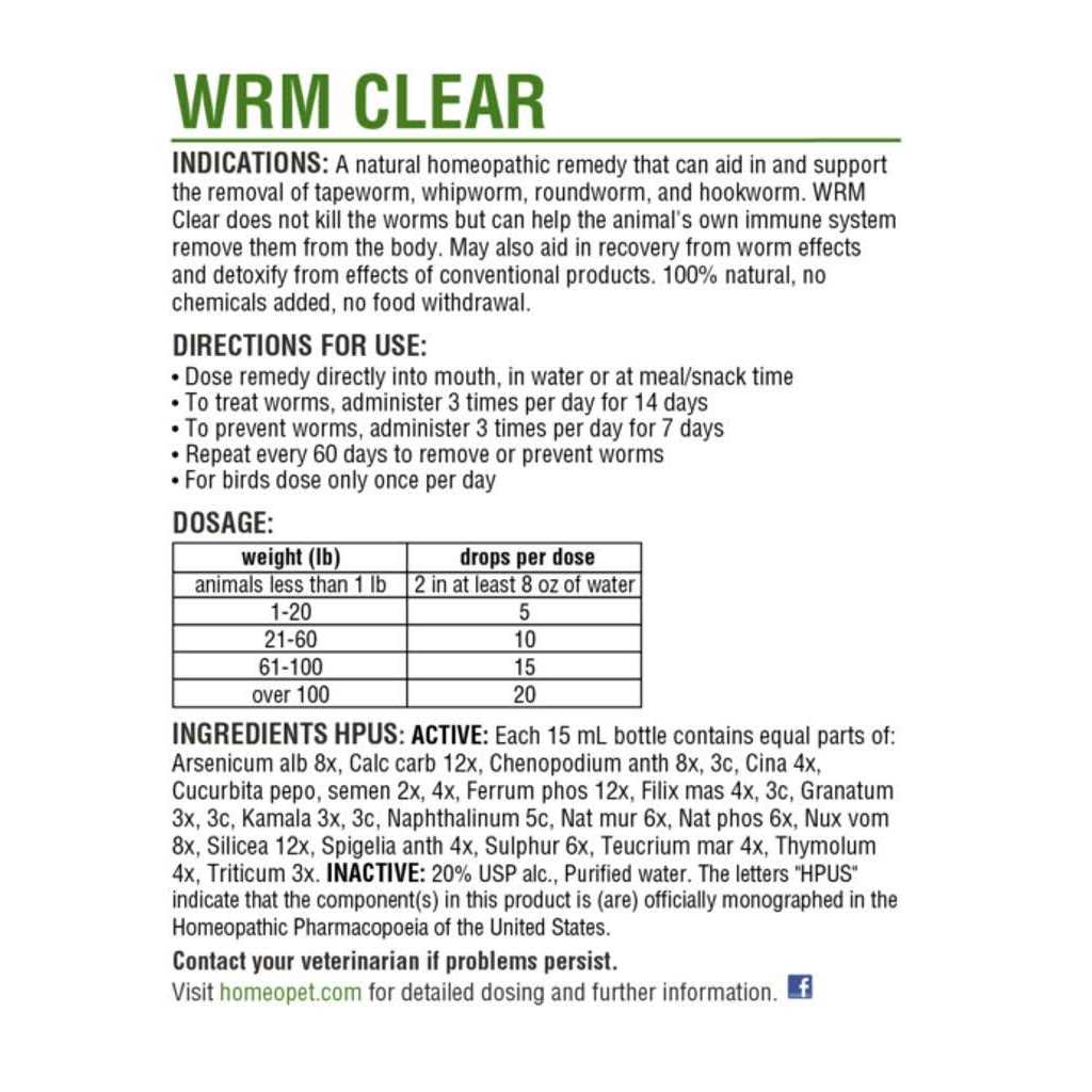 HomeoPet WRM Clear
