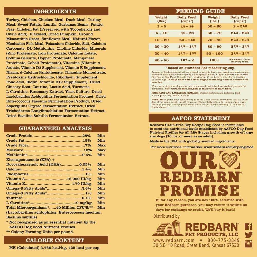 Redbarn Dog Food Whole Grain Sky Recipe