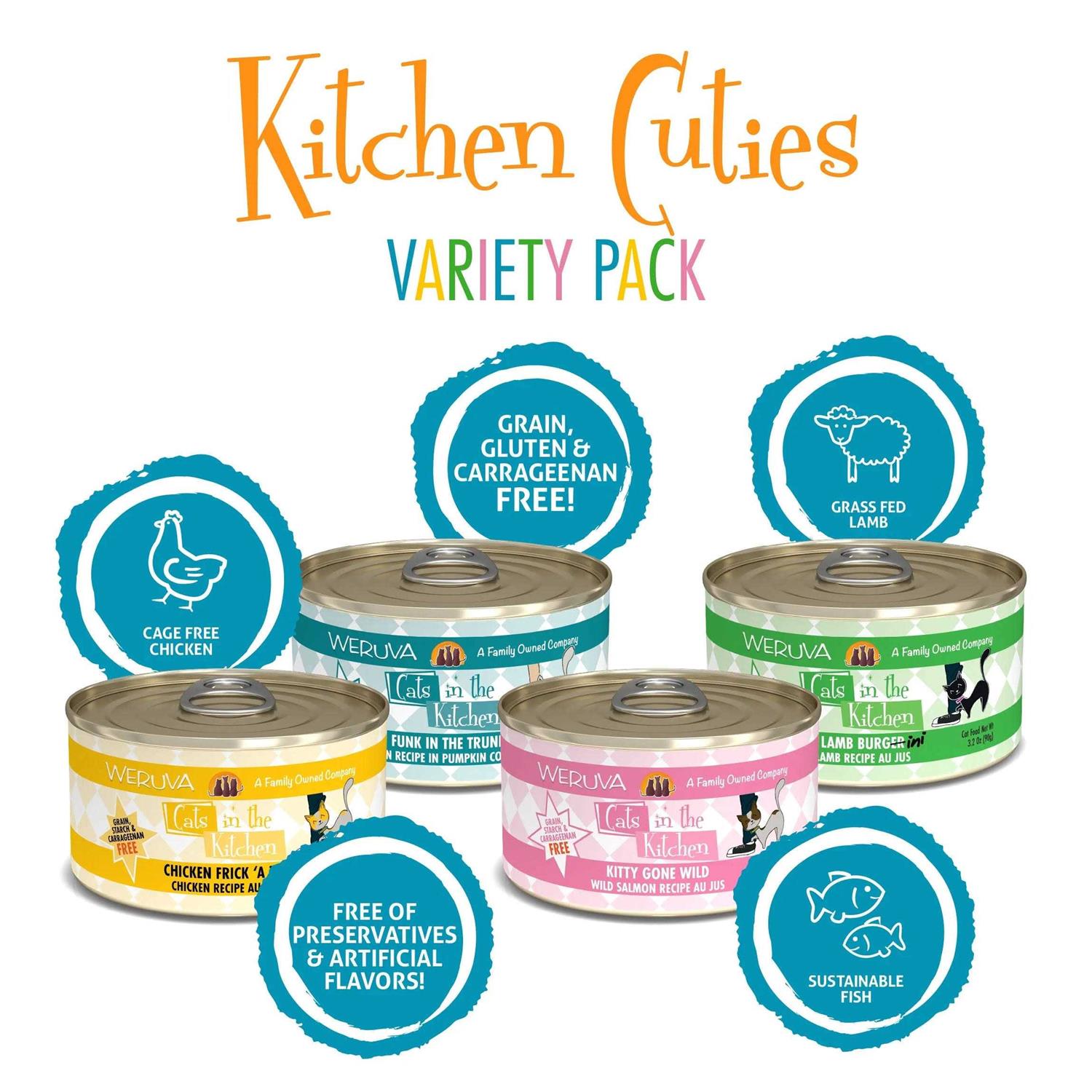 Weruva Cats in the Kitchen Cuties Cat Food Variety Pack