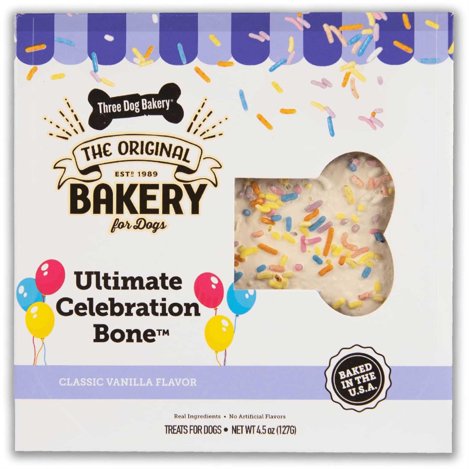 Three Dog Bakery Classic Vanilla Flavor Treats for Dogs