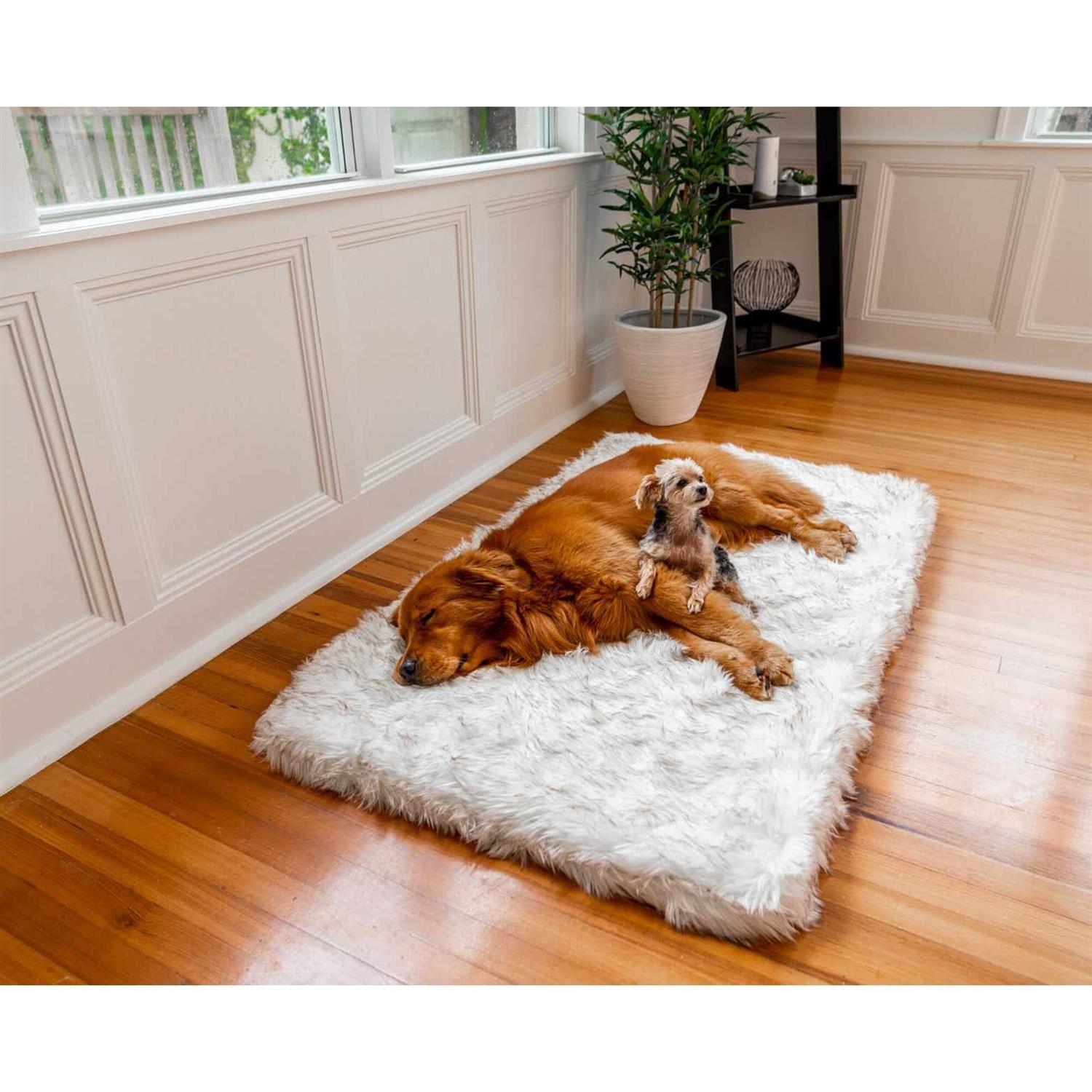 Paw Brands PupRug Faux Fur Orthopedic Dog Bed