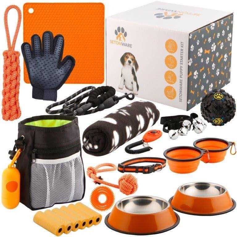 Setonware Puppy Starter Kit Dog Toys Dog Bed Blankets Puppy Dog Grooming Tool