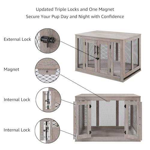 Unipaws Furniture Style Dog Crate with Tray