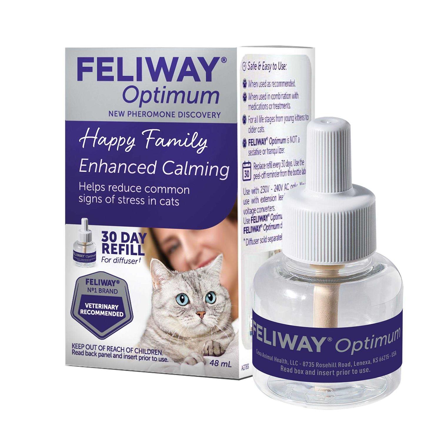 Feliway Optimum Enhanced Calming Pheromone 30 Day Cat Diffuser Refill