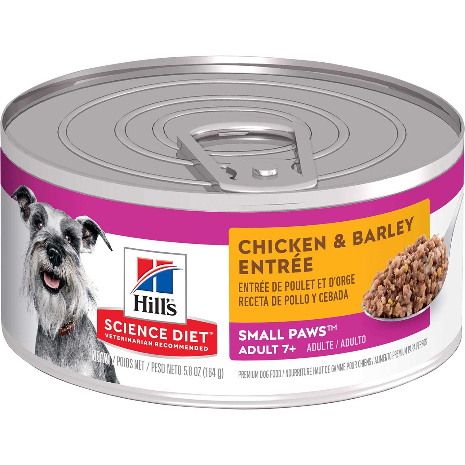 Hill’s Science Diet Adult 7+ Small Paws Chicken & Barley Entree Dog Food