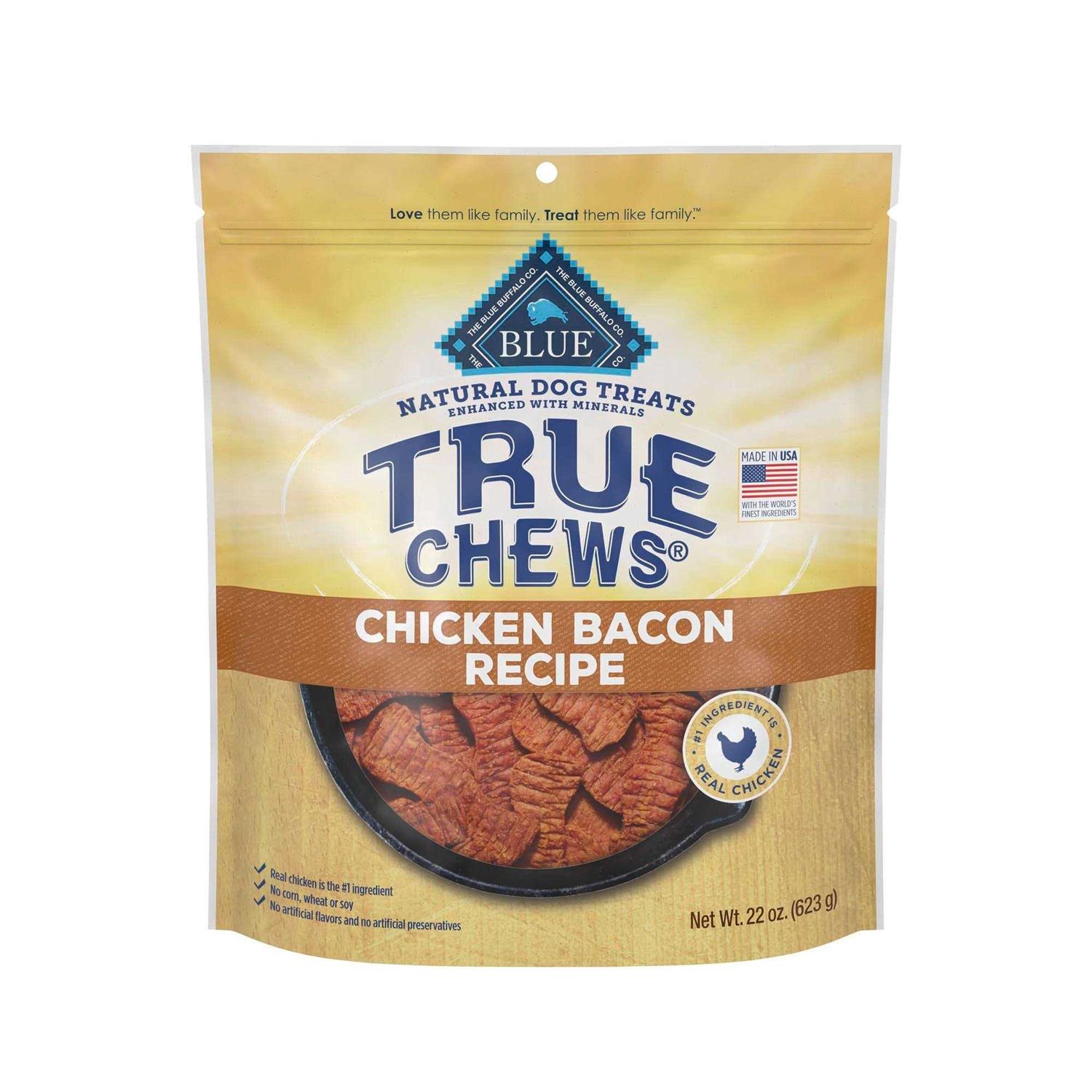 Blue Buffalo True Chews Natural Chicken & Bacon Dog Treats