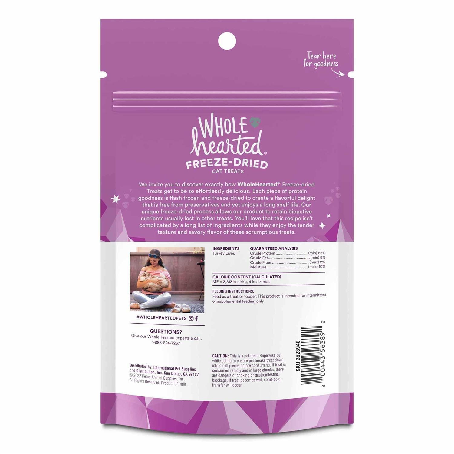 WholeHearted Turkey Liver Freeze-Dried Cat Treats