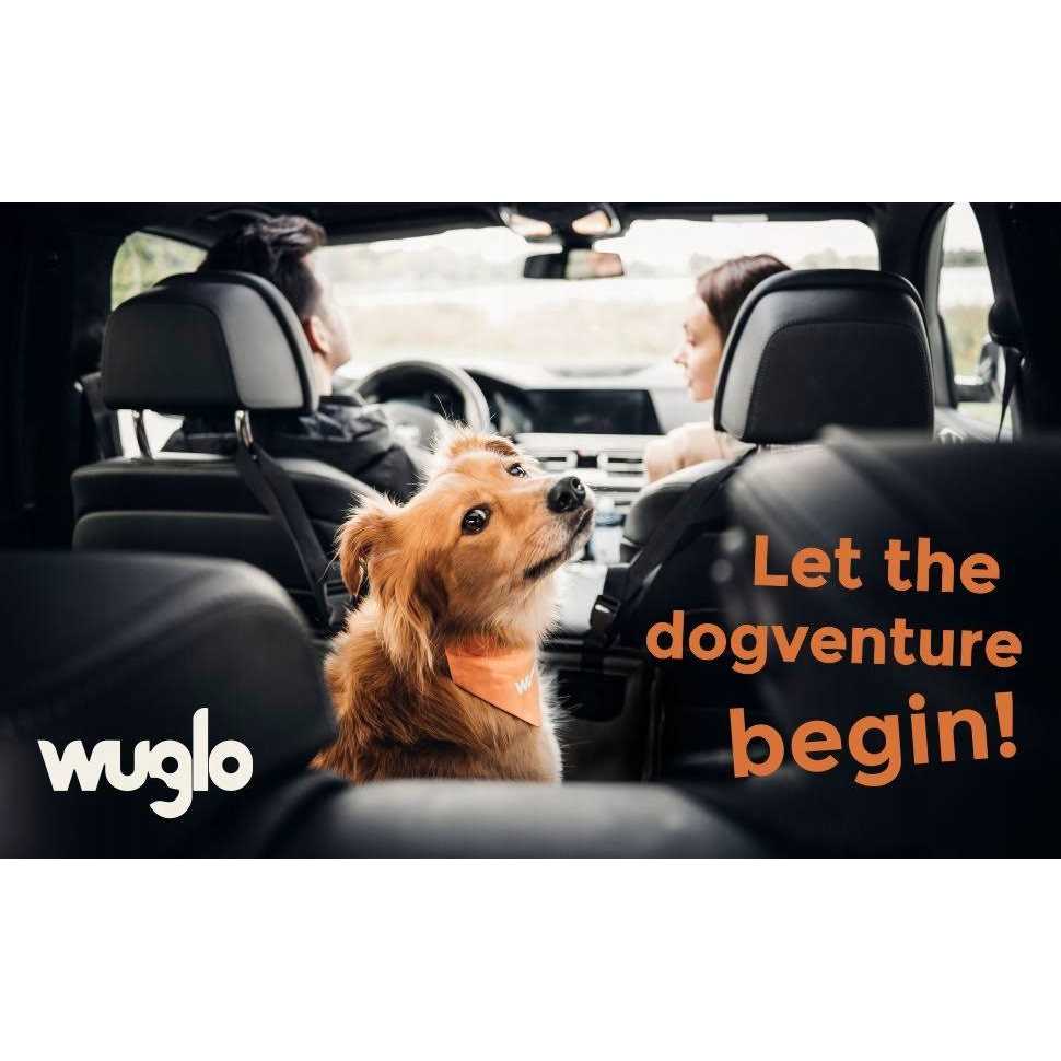 Wuglo Extra Stable Dog car Seat Reinforced car Dog Seat for Medium-Sized Dogs with 4 Fastening Straps