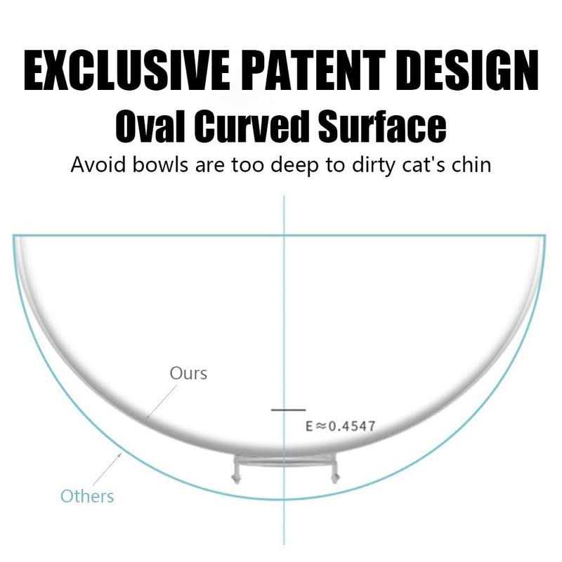 Speedy Panther Raised Cat Bowl with Stand 15 Tilted Cat Bowls for Kittens Elevated Cat Bowl Anti Vomiting Double Cat Bowls Plastic Transparent Cat Feeding Bowl