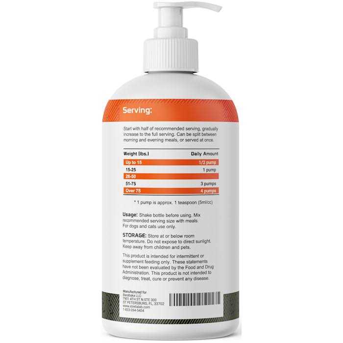 StrellaLab Wild Alaskan Salmon Oil Omega 3 for Dogs