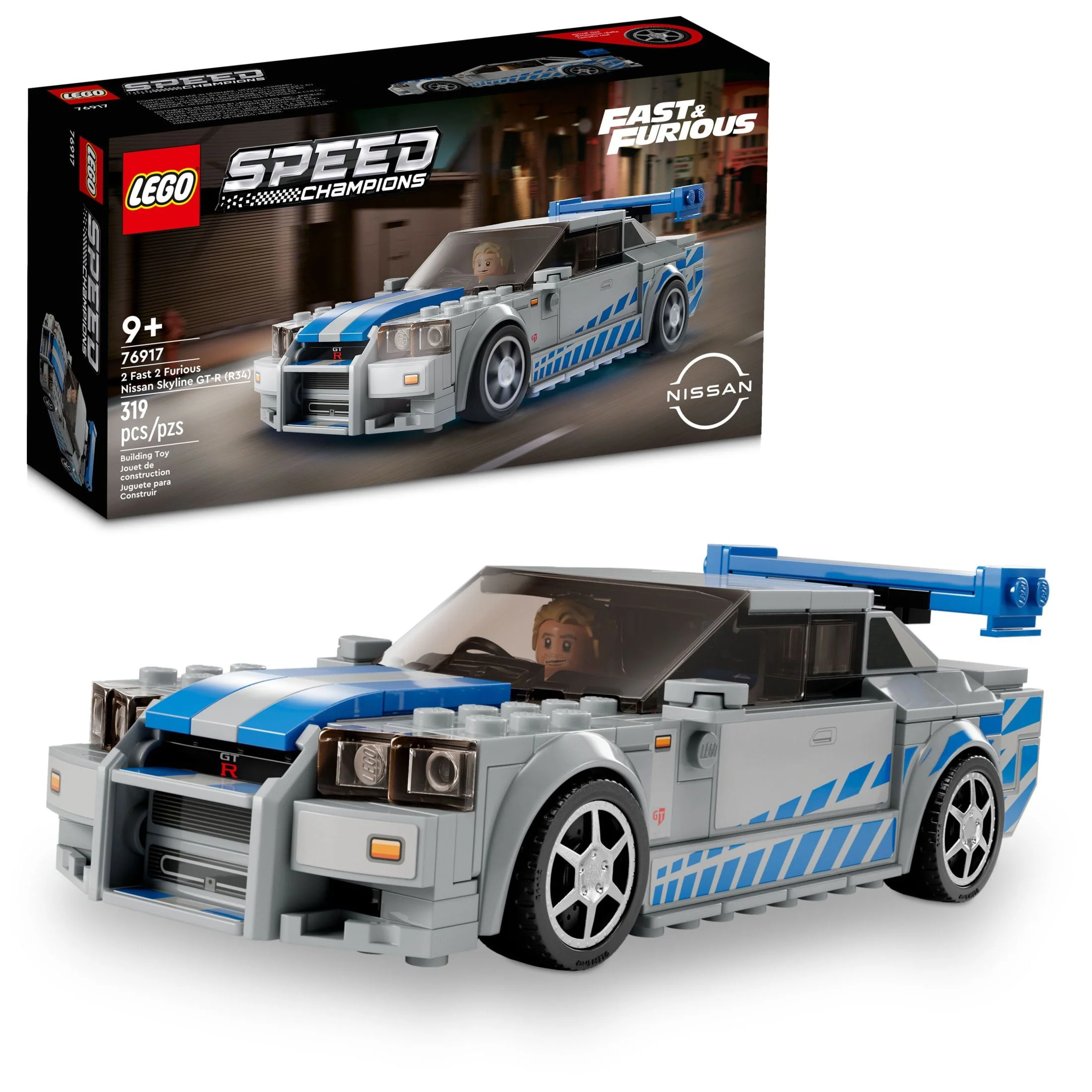 LEGO Speed Champions 2 Fast 2 Furious Nissan Skyline GT-R (R34) 76917 ...