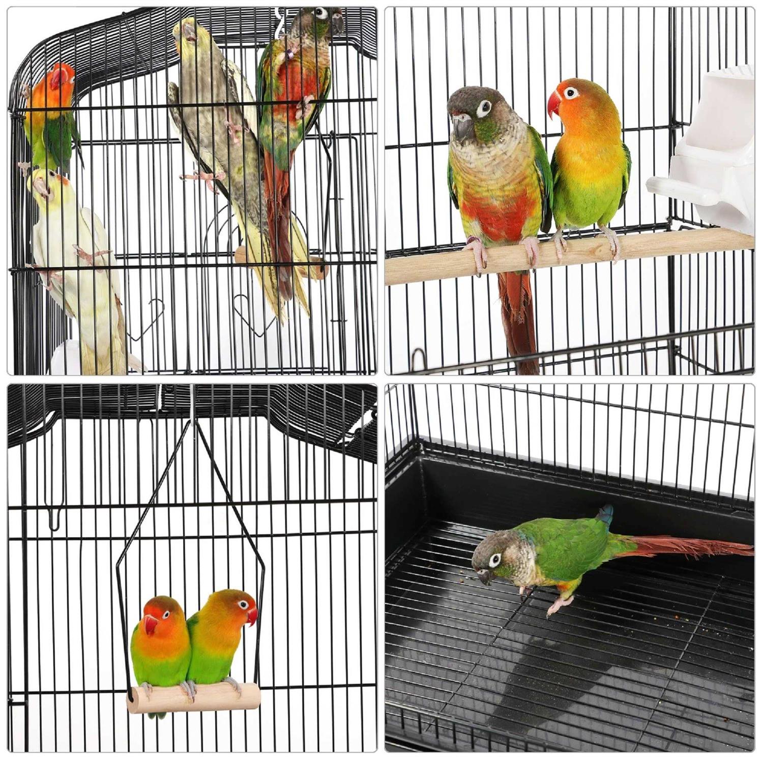 Topeakmart Open Top Metal Bird Cage