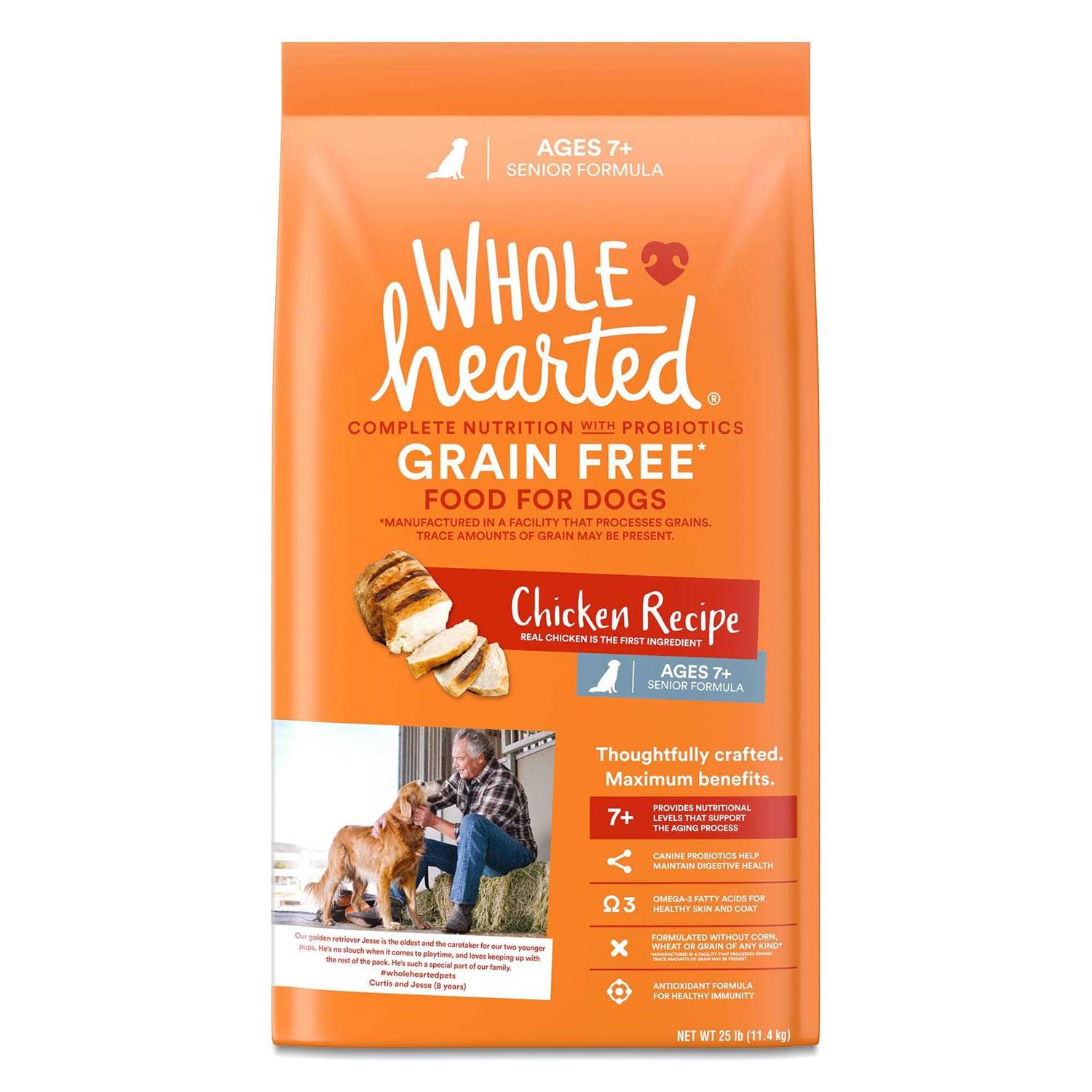 WholeHearted Grain Free Senior Chicken Recipe Dry Dog Food