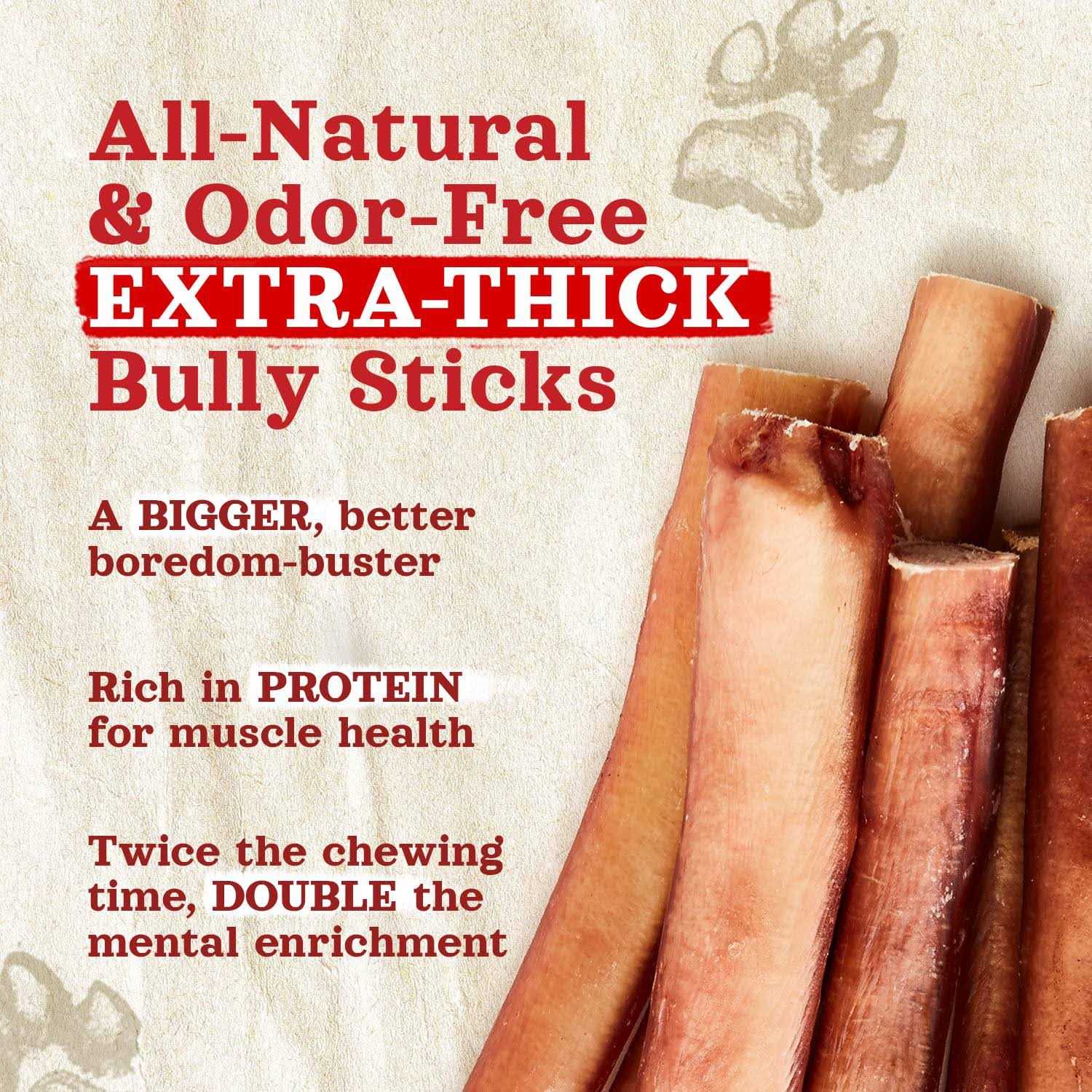 Natural Farm Bully Sticks Odor Free