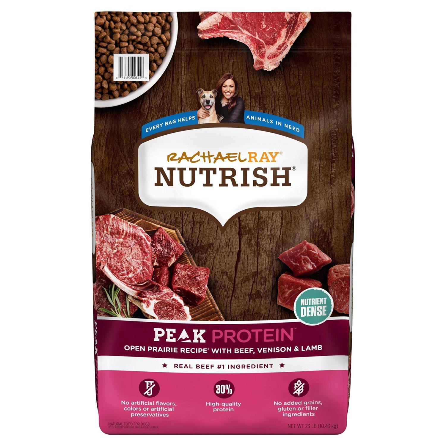 Rachael Ray Nutrish Peak Natural Dry Dog Food Open Prairie Recipe with Beef