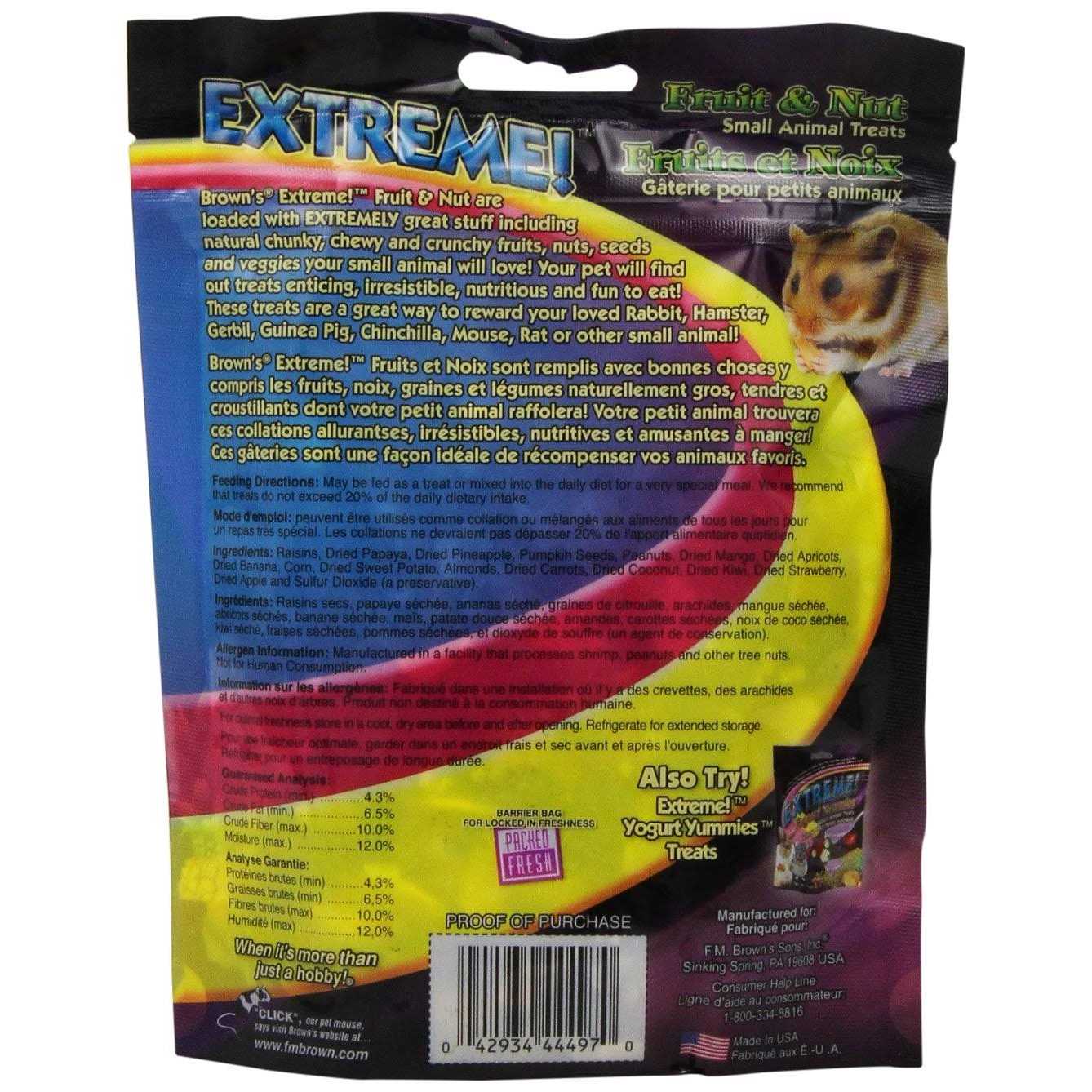 Extreme! Small Animal Treats, Fruit and Nut 6 oz