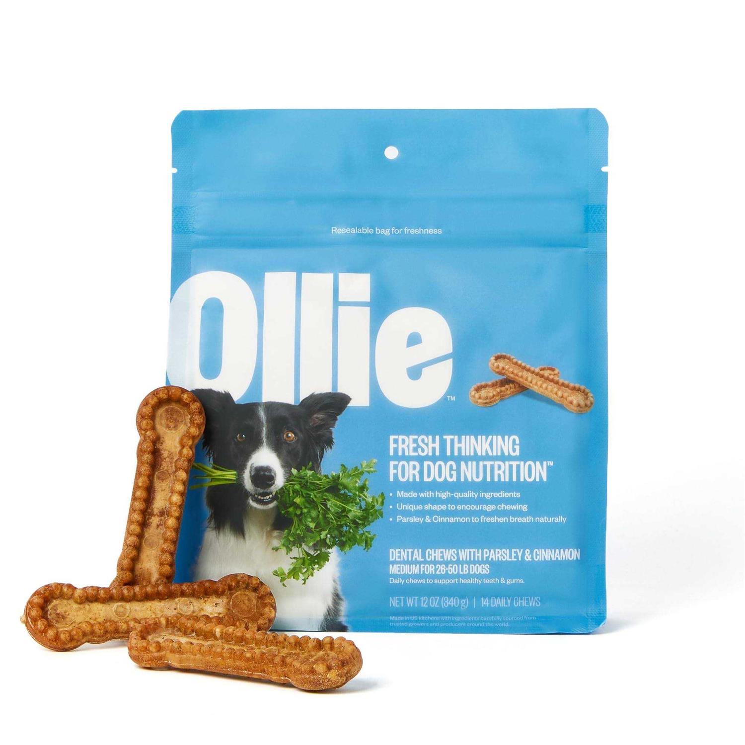 Ollie Dental Chews For Dogs Dog Breath Treats Dog Teeth Cleaning Treat