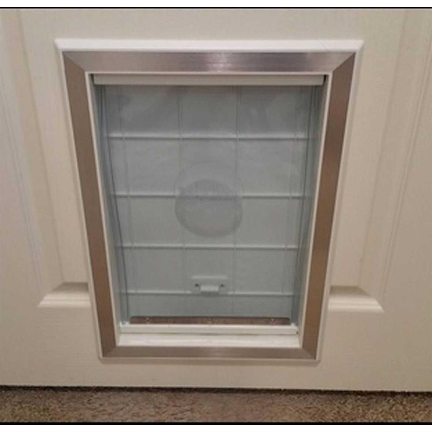 BarksBar Large Plastic Dog Door with Aluminum Lining