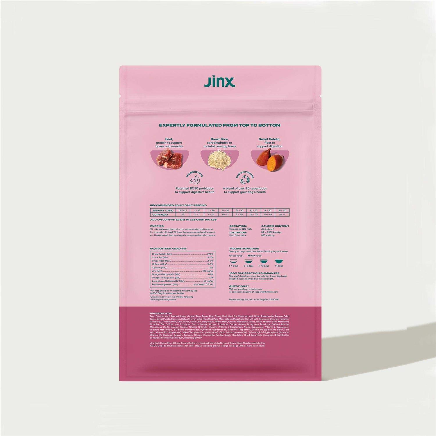 Jinx Beef Brown Rice & Sweet Potato Dry Dog Food