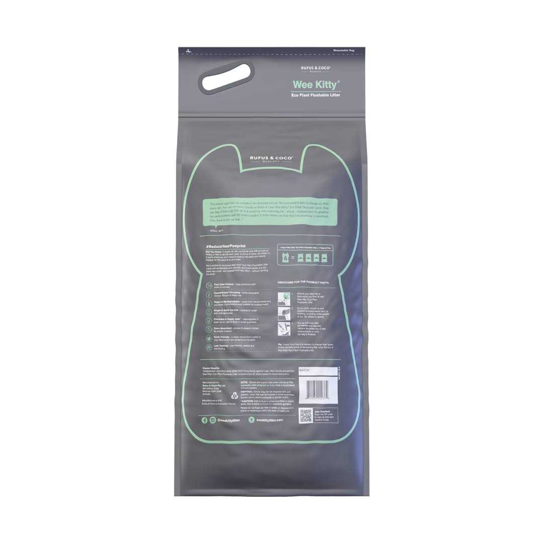 Rufus & Coco Wee Kitty Eco Plant Clumping Cat Litter