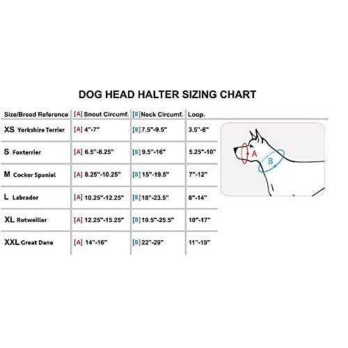 Dogs My Love Dog Head Collar Halter Sizes