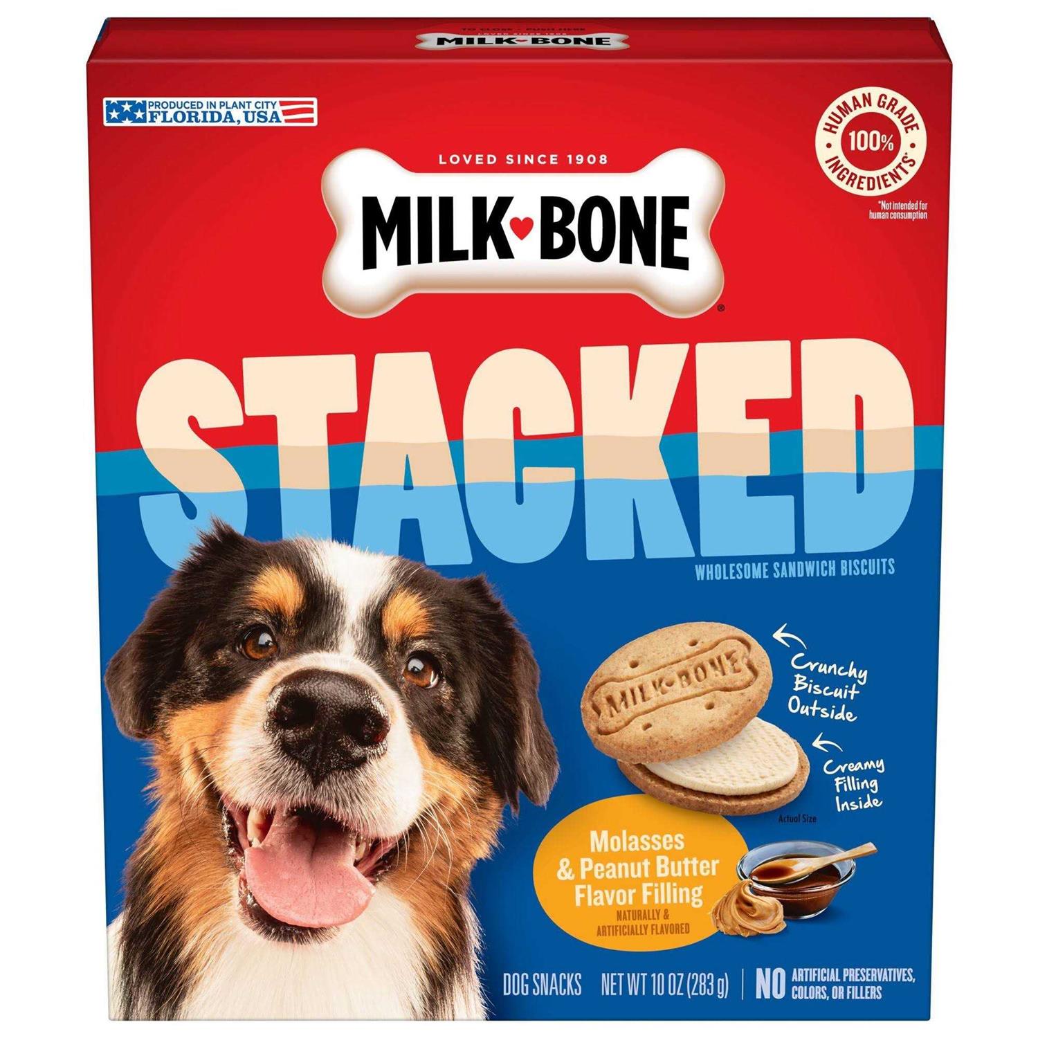 Milk-Bone Stacked Molasses & Peanut Butter Dog Treats