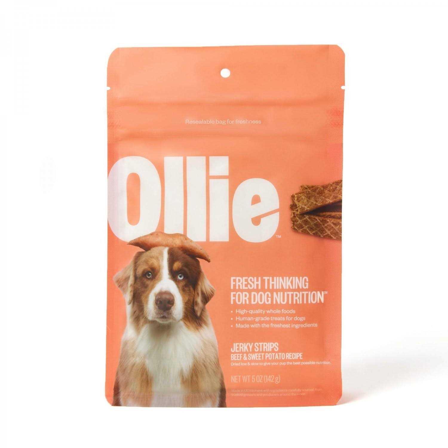 Ollie Beef & Sweet Potato Jerky Strips Dog Treats