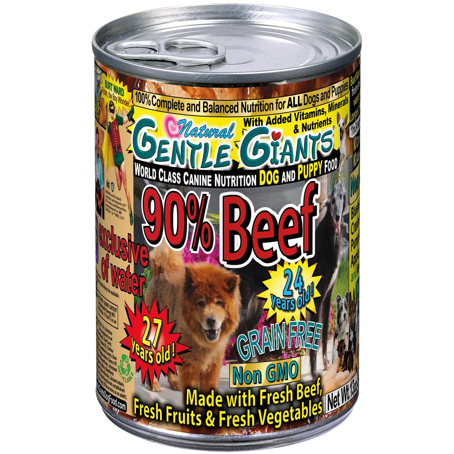 Gentle Giants Non-GMO Grain Free Beef Dog & Puppy Can Food