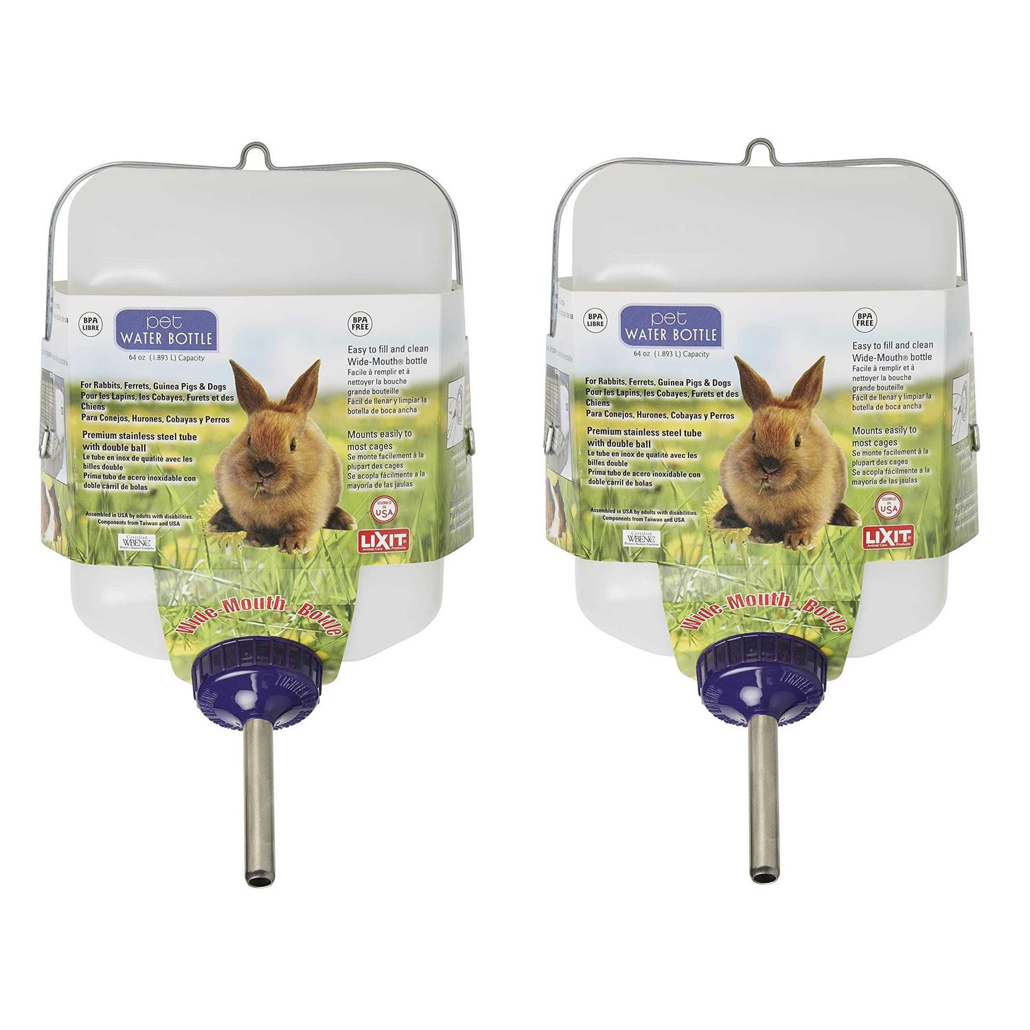 Lixit Wide Mouth Rabbit Water Bottle