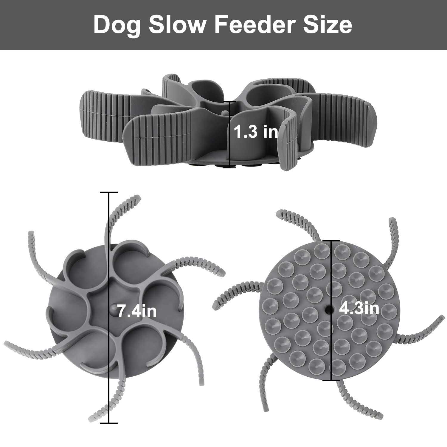 Anipaw Dog Slow Feeder Dog Bowls Silicone Spiral Dog Food Bowls Feeder Insert to Slow Down Eating for Large Medium Small Breed Dogs Perfect