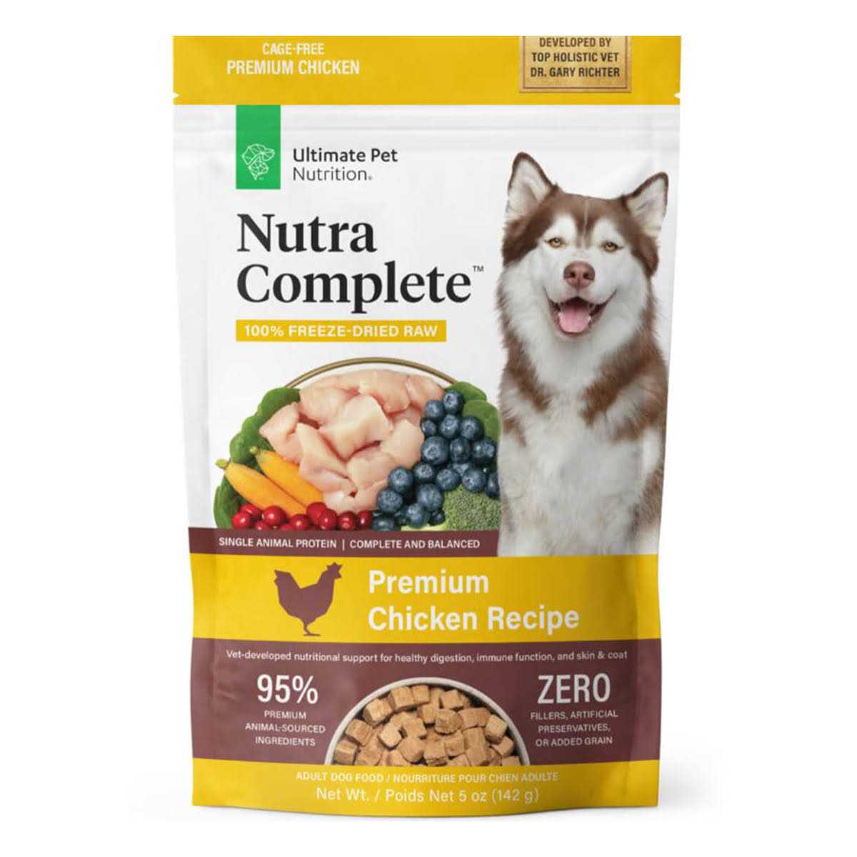 Ultimate Pet Nutrition Freeze Dried Raw Nutra Complete Chicken Dog Food