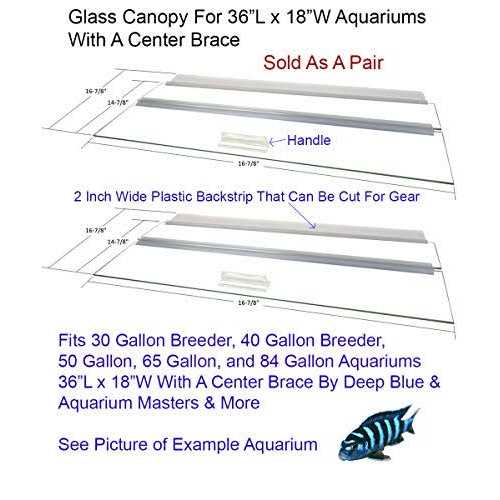 Blue Spotted Glass Canopy for Aquariums with and Without Center Braces