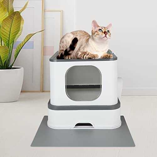 RIZZARI Millions Sold Wordwide Cat Litter Box Large Top Entry Anti-Splashing Litter Box with Lid