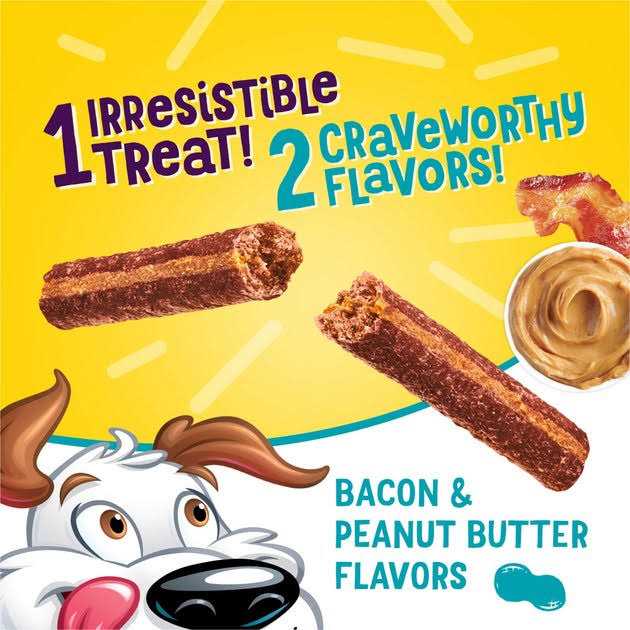Beggin’ Dog Treat Flavor Stix with Bacon & Peanut Butter Flavor