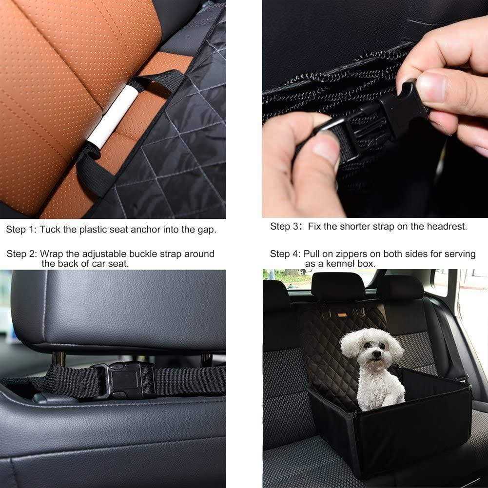 Flow.month Flowmonth Pet Front Seat Cover Pet Booster Seat,Deluxe 2 in 1 Dog Seat Cover for Cars Waterproof Dog Front Seat Cover Pet Bucket