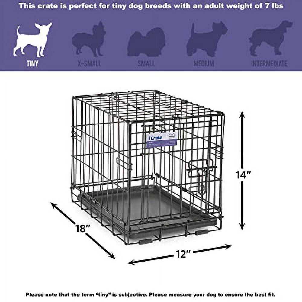 MidWest Homes for Pe Dog Crate MidWest ICrate XXS Folding Metal Dog Crate w/ Divider Panel
