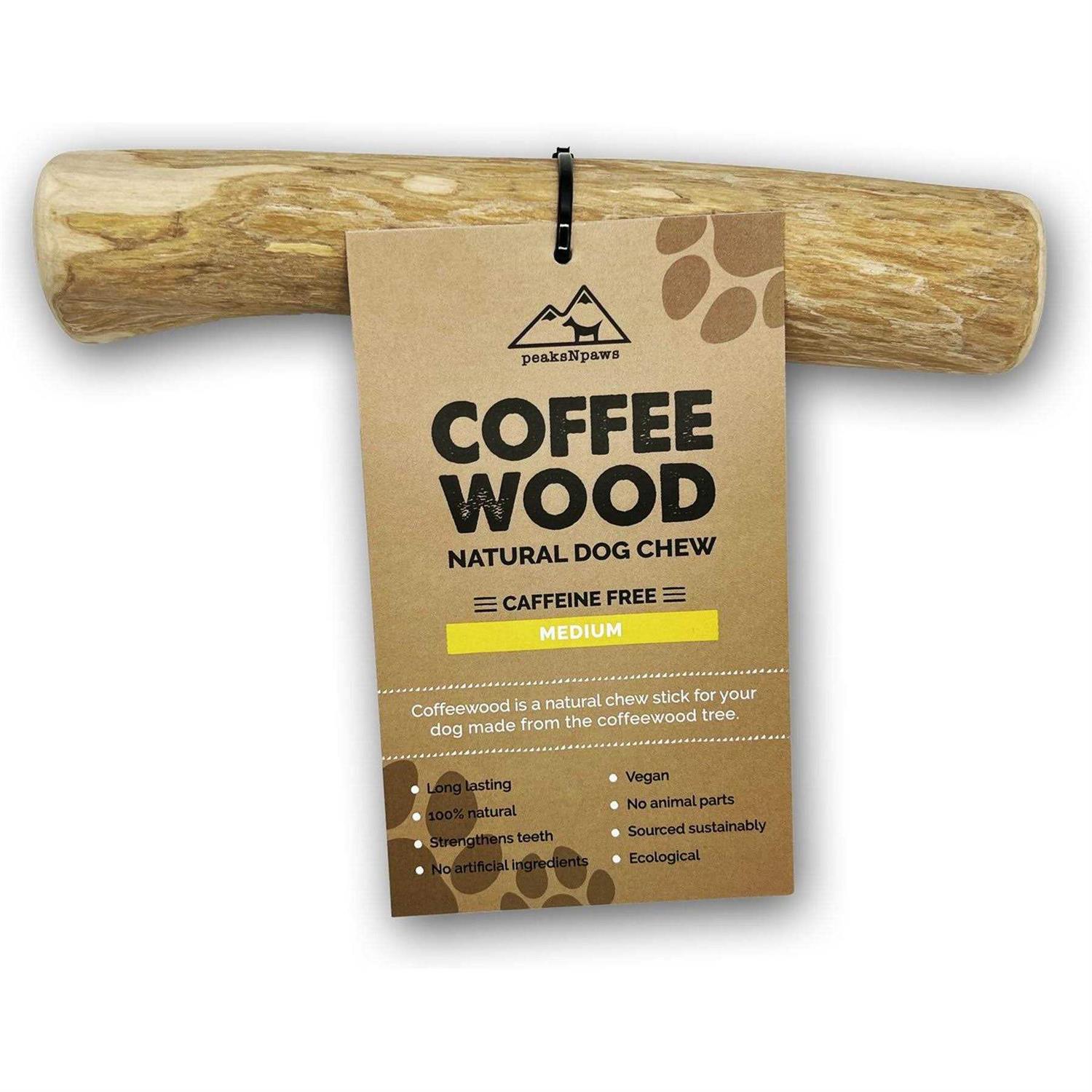 peaksNpaws All Natural Caffeine Free Coffee Wood Medium Dog Chews