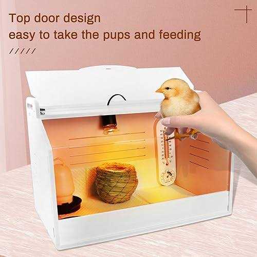 Chick Brooder Brooding Box for Chicks/Parrot/Duckling/Kittens/Puppies with Heating lamp