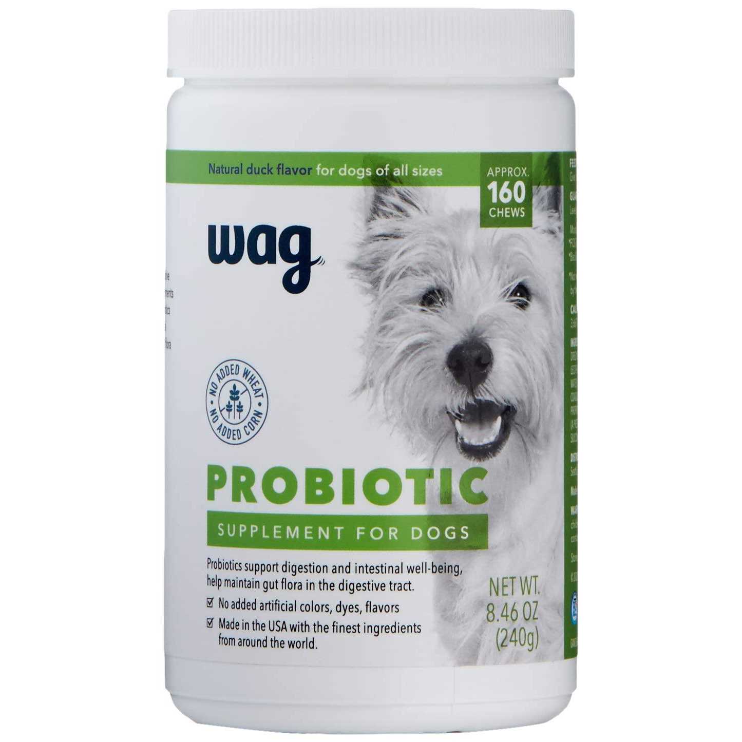 Amazon Brand Wag Probiotic Supplement Chews for Dogs