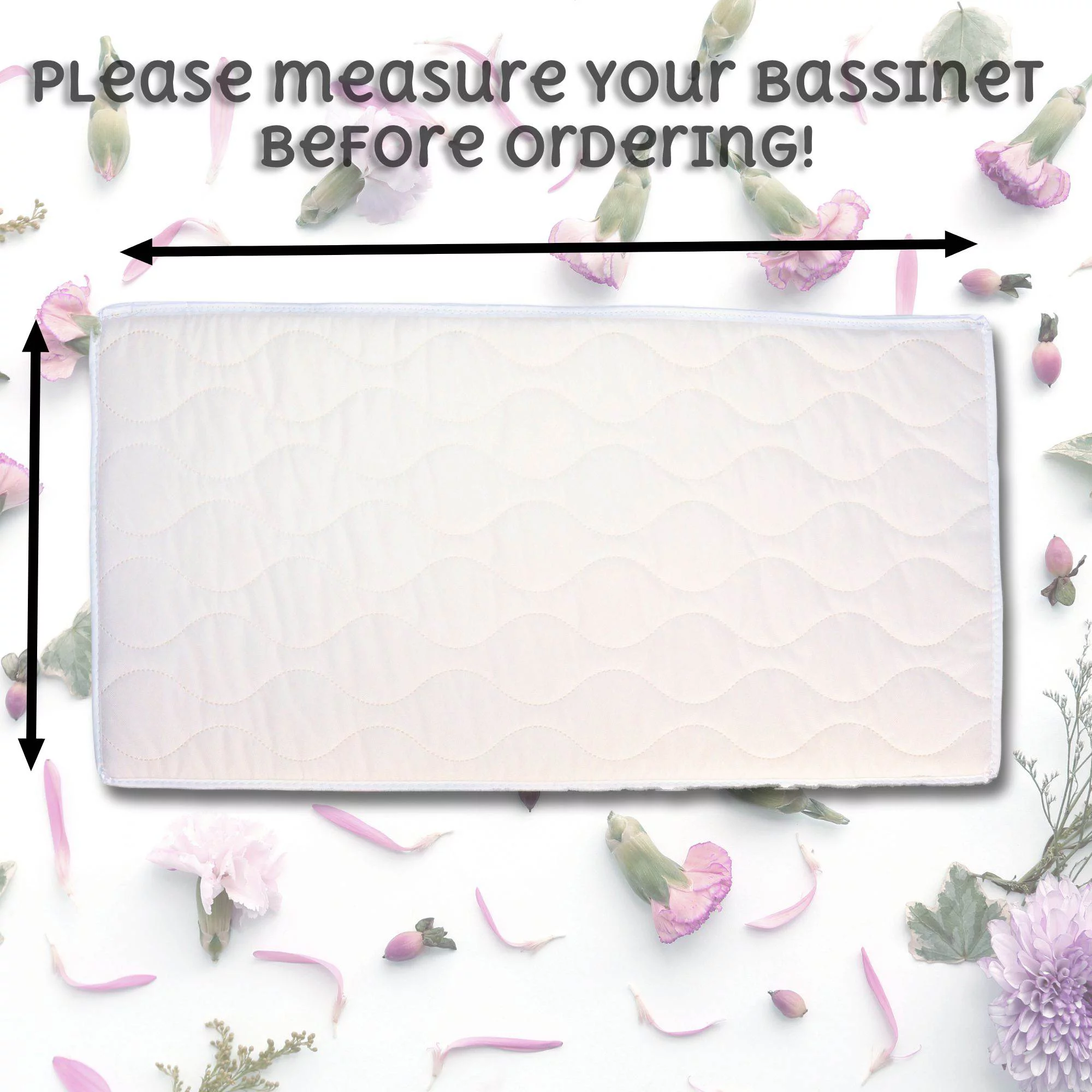 First Essentials Baby Bassinet Cradle Mattress Oblong 12" x 26" Foam ...