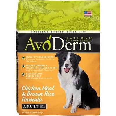 AvoDerm Natural Chicken Meal & Brown Rice Formula Adult Dry Dog Food